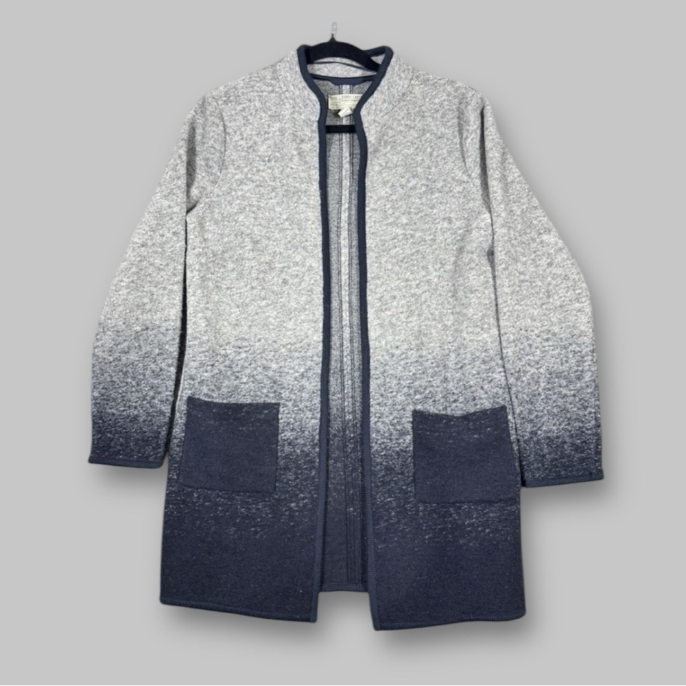 500 Denim Maison Cinqcent Womens Speckled Ombre Wool Cardigan Size 6